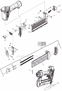 Page B Diagram and Parts List for 7150-21 SER A90A Milwaukee Nailer
