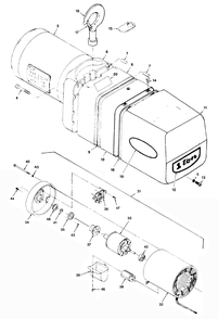 Fig-0 Diagram and Parts List for 9570  Milwaukee Hoist & Winch