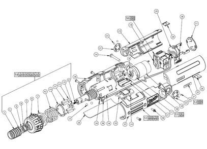 Fig-0 Diagram and Parts List for 0490-22  Milwaukee Electric Drill