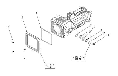 Part Location Diagram of 44-06-0125 Milwaukee Lens Kit