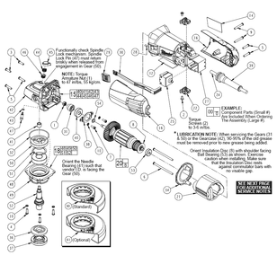 Fig-0 Diagram and Parts List for 6140-33  Milwaukee Angle Grinder