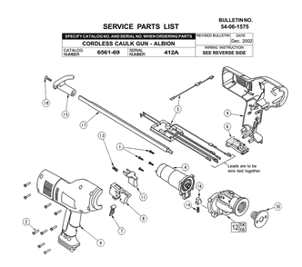 Fig-0 Diagram and Parts List for 6561-69 412A Milwaukee Miscellaneous