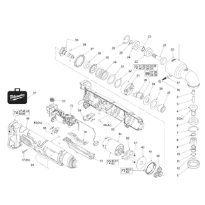 Fig-0 Diagram and Parts List for 2667-22 G10A Milwaukee Impact Driver