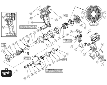Part Location Diagram of 23-66-0425 Milwaukee Switch