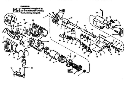Part Location Diagram of 32-40-2218 Milwaukee Gear assembly