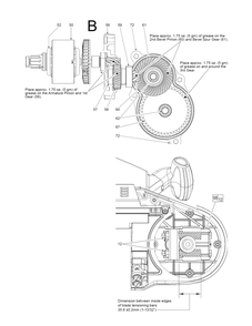 Fig-2 Diagram and Parts List for 2629-22 C14C Milwaukee Saw