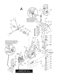 Fig-1 Diagram and Parts List for 4270-59A D85A Milwaukee Drill Press