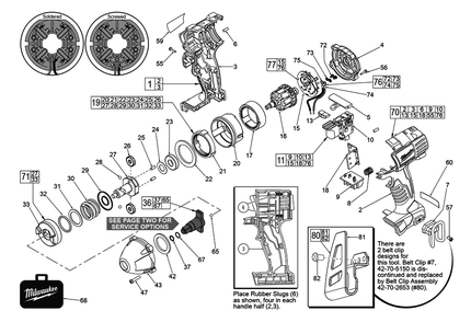 Fig-0 Diagram and Parts List for 2651-059 D68B Milwaukee Impact Driver