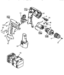 Part Location Diagram of 14-38-0521 Milwaukee Housing assembly