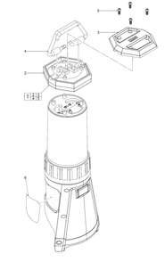 Fig-0 Diagram and Parts List for 2362-20 G26A Milwaukee Worklight & Flashlight