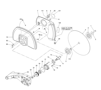 Fig-2 Diagram and Parts List for 6177-59D F48A Milwaukee Saw