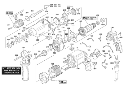 Fig-0 Diagram and Parts List for 5387-20  Milwaukee Electric Drill