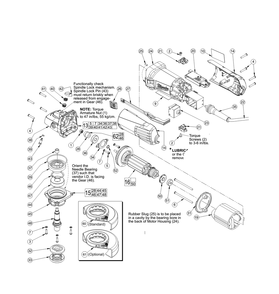 Fig-0 Diagram and Parts List for 6116-33 B64C Milwaukee Angle Grinder