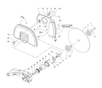 Fig-2 Diagram and Parts List for 6177-59A C79A Milwaukee Miter Saw