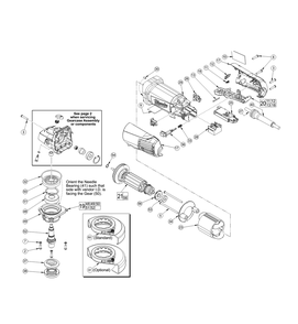 Fig-0 Diagram and Parts List for 6116-30 B62B Milwaukee Angle Grinder