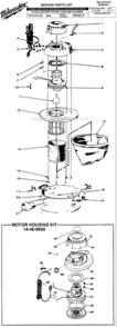 Page A Diagram and Parts List for 8955 SERIES 3 Milwaukee Utility Vacuum