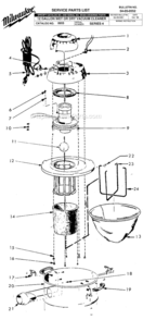 Page A Diagram and Parts List for 8955 SERIES 4 Milwaukee Utility Vacuum