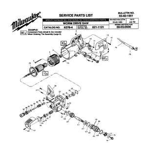 Part Location Diagram of 34-80-2120 Milwaukee Internal retaining ring