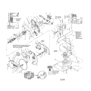 10-Inch Miter Saw Diagram and Parts List for 6490TYPE799B  Milwaukee Miter Saw