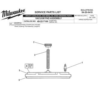 Part Location Diagram of 44-22-0060 Milwaukee Rubber Cement