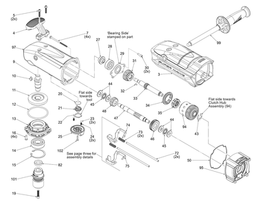 Fig-0 Diagram and Parts List for 2811-20 K58A Milwaukee Drill