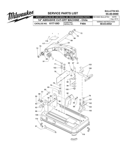 Fig-0 Diagram and Parts List for 6177-59D F48A Milwaukee Saw