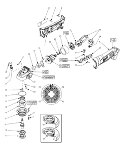Fig-0 Diagram and Parts List for 2680-20  Milwaukee Angle Grinder