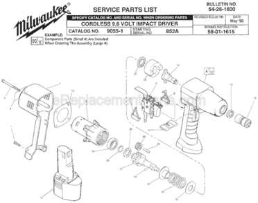Part Location Diagram of 06-65-0040 Milwaukee Gear Pin