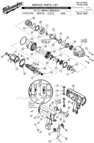 Part Location Diagram of 32-62-0200 Milwaukee Planet Gear
