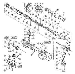 Fig-1 Diagram and Parts List for 5321-90 0011L2001 Milwaukee Electric Drill