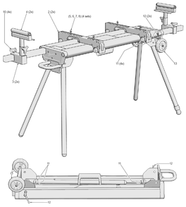 Fig-0 Diagram and Parts List for 48-08-0550  Milwaukee Tool Stand & Cart