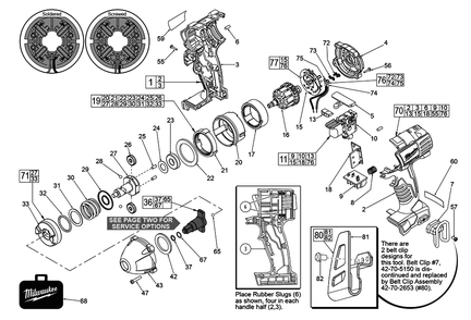 Fig-0 Diagram and Parts List for 2651-059 D68A Milwaukee Impact Driver