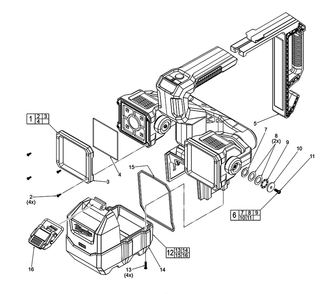 Fig-0 Diagram and Parts List for 2122-20 H72B Milwaukee Worklight & Flashlight