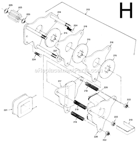 Page H Diagram and Parts List for 9561 SER 486 Milwaukee Hoist & Winch