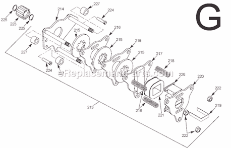 Page G Diagram and Parts List for 9561 SER JLC Milwaukee Hoist & Winch