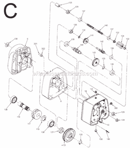 Page C Diagram and Parts List for 9562 SER 598 Milwaukee Hoist & Winch