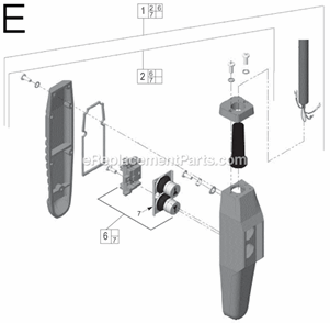 Page E Diagram and Parts List for 9567 SER MJLC Milwaukee Hoist & Winch
