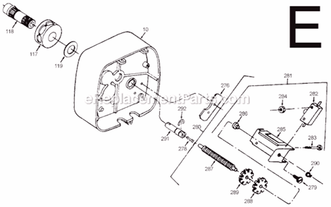 Page E Diagram and Parts List for 9570 SER 598 Milwaukee Hoist & Winch