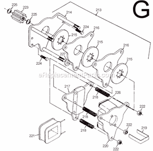 Page G Diagram and Parts List for 9570 SER 598 Milwaukee Hoist & Winch