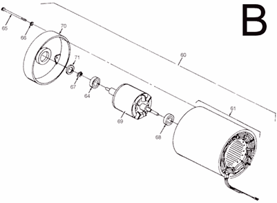 Page B Diagram and Parts List for 9571 SER 598 Milwaukee Hoist & Winch