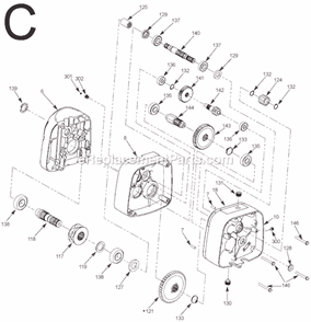 Page C Diagram and Parts List for 9571 SER JLC Milwaukee Hoist & Winch