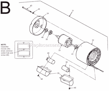 Page B Diagram and Parts List for 9572 SER 598 Milwaukee Hoist & Winch
