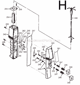 Page H Diagram and Parts List for 9572 SER 598 Milwaukee Hoist & Winch