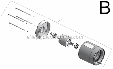 Page B Diagram and Parts List for 9573 SER MJLC Milwaukee Hoist & Winch