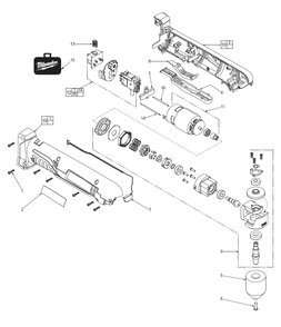 Fig-0 Diagram and Parts List for 2615-20  Milwaukee Cordless Drill
