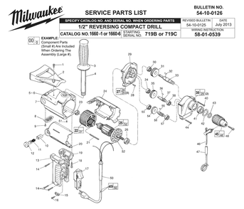 Part Location Diagram of 23-66-1169 Milwaukee Switch
