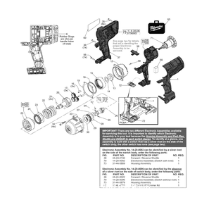 Page 1 Diagram and Parts List for 2762-20 F41D Milwaukee Wrench