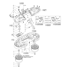 Fig-1 Diagram and Parts List for 2629-20 C14C Milwaukee Saw