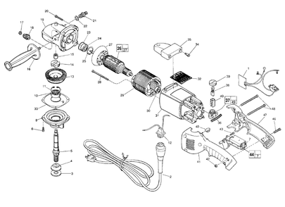 Fig-0 Diagram and Parts List for 6078  Milwaukee Sander Polisher