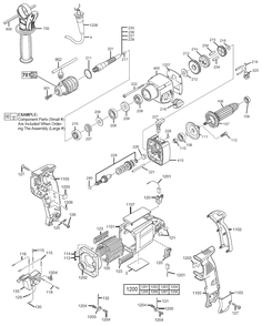 Fig-0 Diagram and Parts List for 5380-21  Milwaukee Electric Drill